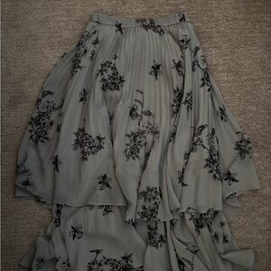 Club Monaco Floral Gray Skirt